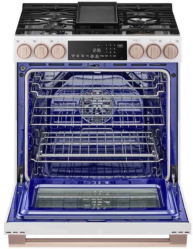 Cuisinière au gaz encastrée de 30 po LG Studio® de 6.3 pi³ - Blanc essence-8