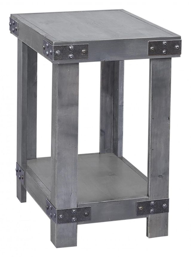 aspenhome® Industrial Smokey Grey Chairside Table-0