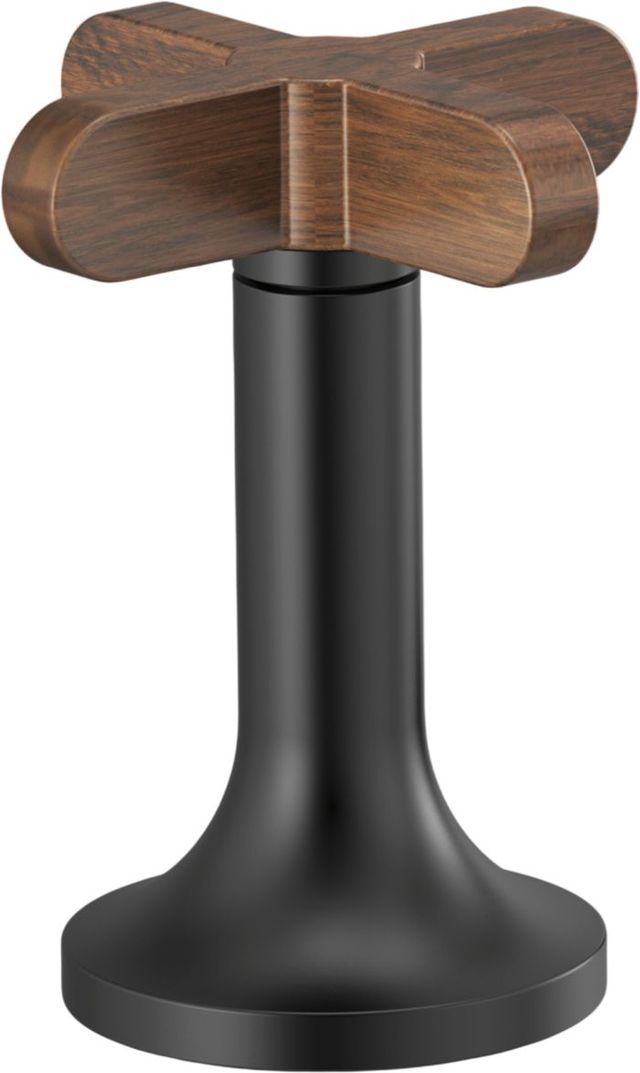 Brizo Jason Wu for Brizo™ Matte Black Widespread Lavatory High Cross Guyana Teak Wood Handles-0