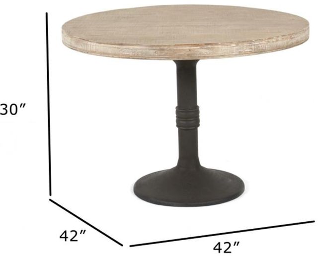 Nest Home Collections Sadie Medium Gray 42" Dining Table with Iron Base-2