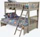 Night & Day Furniture™ Chesapeake Sailboat Brushed Driftwood Twin/Full Extension Kit Bunk Bed-0