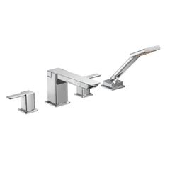 Moen® 90 Degree Chrome Two-Handle High Arc Roman Tub Faucet