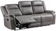 New Classic® Home Furnishings Enzo Gray Dual Manual Reclining Sofa-4