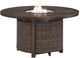 Signature Design by Ashley® Paradise Trail Medium Brown Aluminum/Resin Outdoor Round Fire Pit Table-2