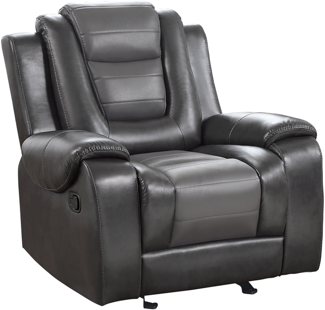 Homelegance® Briscoe Dark Gray/Light Gray Manual Glider Reclining Chair-0