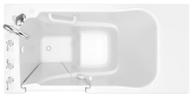 American Standard Gelcoat White 30” x 52” Walk-In Bathtub with Combination Air Spa system and Whirlpool Massage System - Left Hand Door and Drain-1