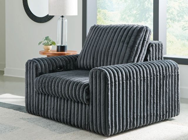 Signature Design by Ashley® HamlinBay Gunmetal Power Gliding Chaise-1