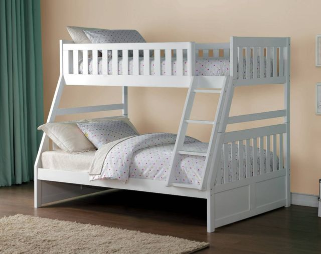 Homelegance® Galen White Twin/Full Bunk Bed-1