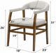 ACME Furniture Darcy 2-Piece Gray/Dark Walnut Upholstered Dining Side Chair Set-2