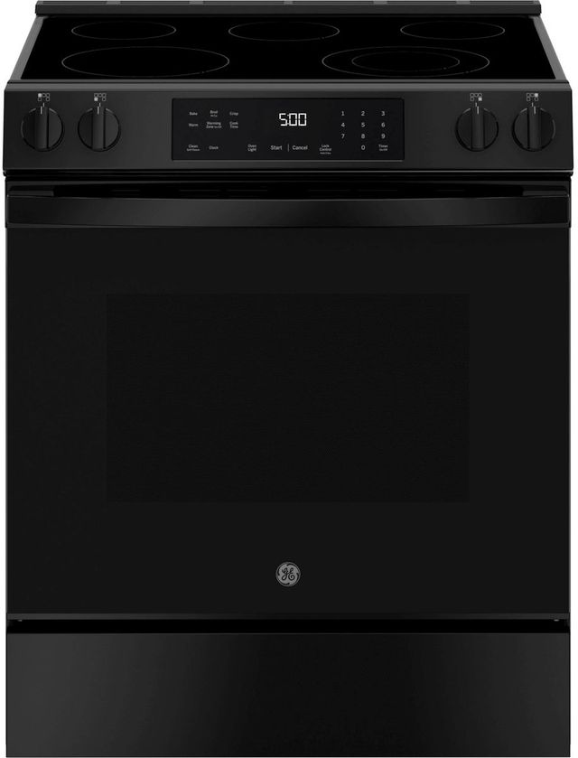 GE® 500 Series 30" Black Slide-In Electric Range-0