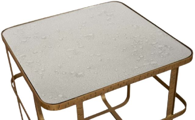 Bassett® Furniture Atticus White End Table with Gold Base-3