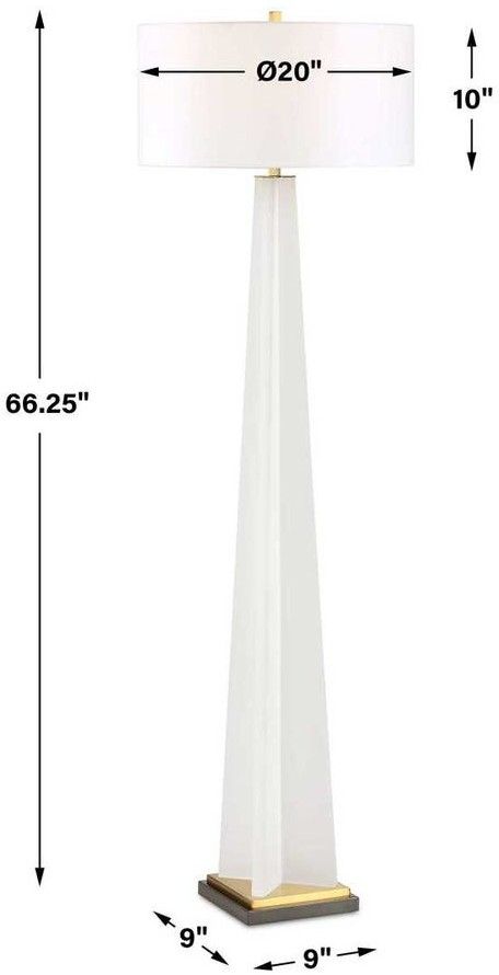 Uttermost® Rosin White Floor Lamp-2