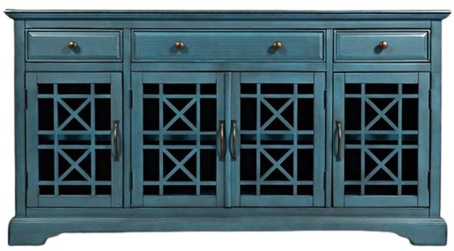 Jofran Inc. Craftsman Antique Blue 60" Media Console-2