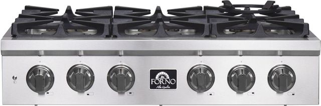 FORNO® ALTA QUALITA 36" Stainless Steel Pro-Style Gas Rangetop-0