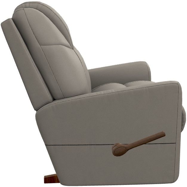 La-Z-Boy® Sparrow Dove Gray Leather Manual Rocking Recliner-2
