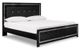Signature Design by Ashley® Kaydell 2-Piece Black King Upholstered Panel Bed Set-1