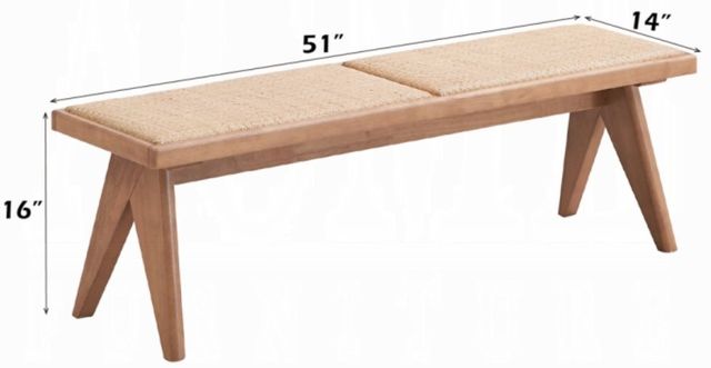 ACME Furniture Velentina Natural Dining Bench-2