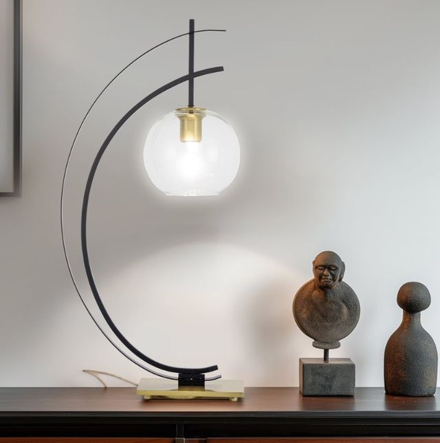 YHD Black Dome Hanging One Light Table Lamp-1