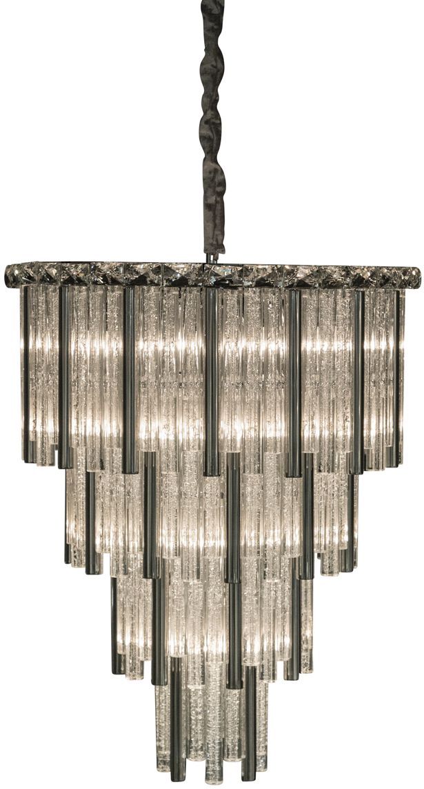 Michael Amini® Chimes Silver 18-Light Chandelier-0