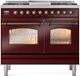 Ilve® Nostalgie II Series 40" Burgundy Pro Style Dual Fuel Range-0
