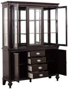 Mazin Furniture Marston Dark Cherry Buffet & Hutch-2