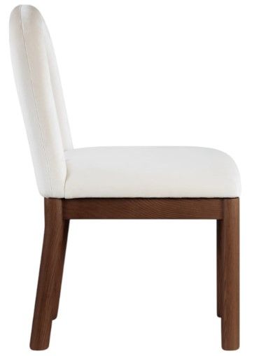Meridian Furniture Conrad Cream/Walnut Dining Side Chair-2