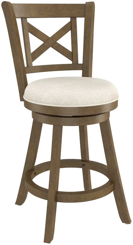 HH2 Home Roe Brushed Gray/Cream Counter Height Stool-0