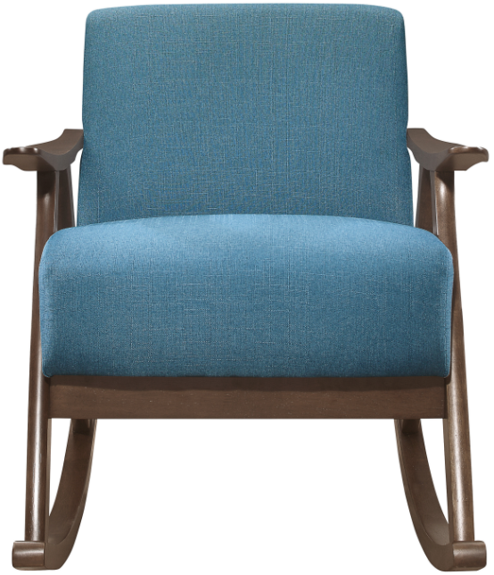 Homelegance® Waithe Blue/Dark Walnut Rocking Chair-2