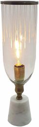 A & B Home Antique Brass/White Lamp-1