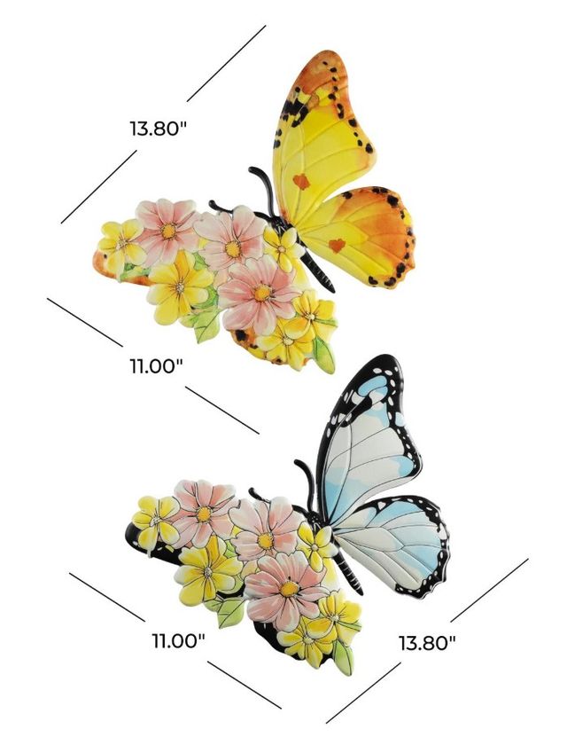 Deco Marche 2-Piece Butterfly Wall Decor -3