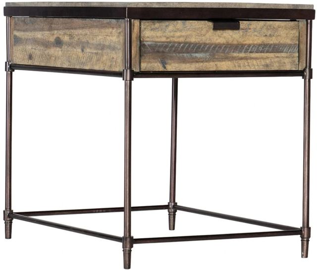 Hooker® Furniture St. Armand Light Natural End Table with Antique Bronze Base-0