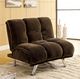 Furniture of America® Marbelle Dark Brown/Chrome Chair-2