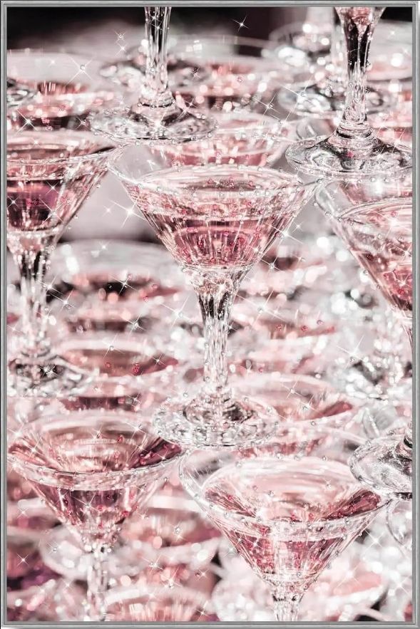 Classy Living Glamalicious Sparkling Martini Glasses Art Wall Art-0