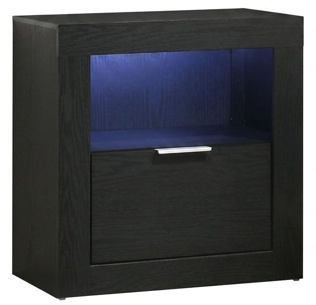 New Classic® Home Furnishings Asher Charcoal Nightstand with LED-0