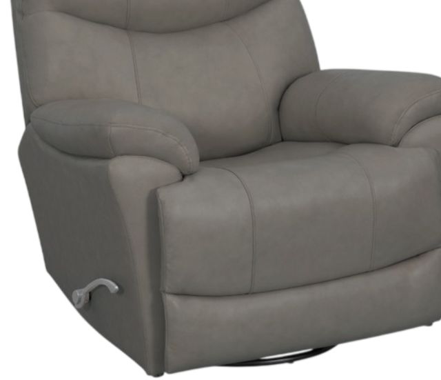 American Wholesale Furniture Madrid Mocha Leather Manual Swivel Recliner-1