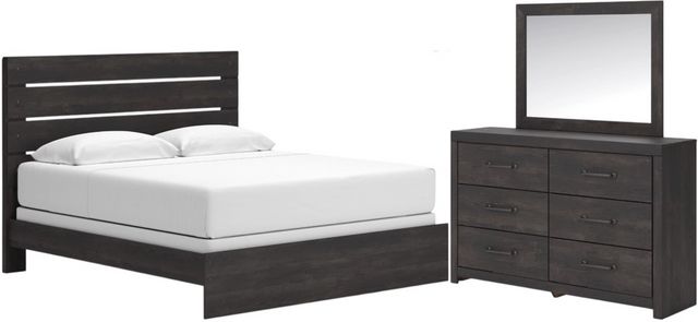 Hollivern King Panel Bed - Dark Gray Hollivern King Panel Bed - Dark Gray