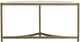 Magnussen Home® Cassidy Volakas Classic Demilune Sofa Table with Aged Brass Base-3