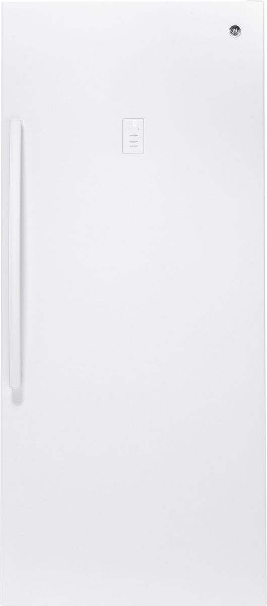 GE® 33" 33" 21.3 Cu. Ft. White Upright Freezer-0