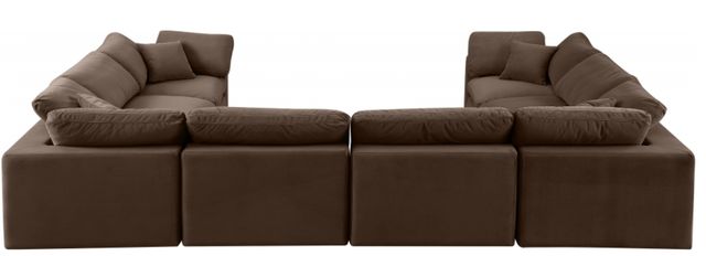 Meridian Furniture Comfy 8-Piece Brown Velvet Sectional-3