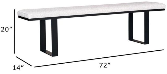 Nest Home Collections Drew Black/Sandalwood Dining Bench-2