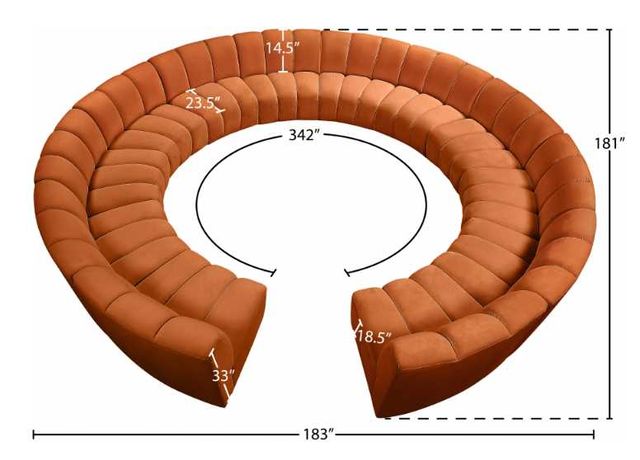Meridian Furniture Infinity 12-Piece Cognac Modular Sectional-2