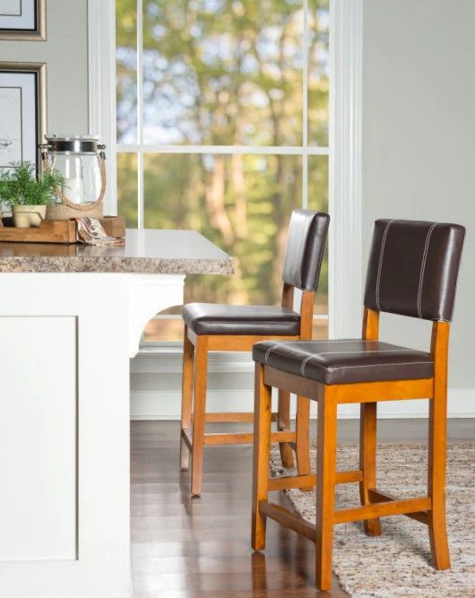 Linon Milano Brown Counter Stool-1