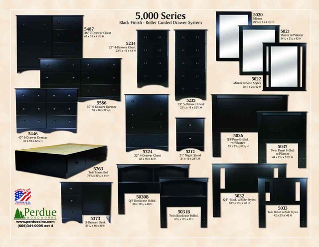 Perdue Woodworks Essential Black Twin Bookcase Headboard-2
