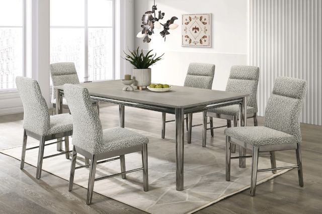 New Classic® Home Furnishings Lennox Gray/Silver Dining Side Chair-1