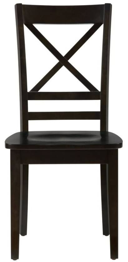 Jofran Inc. Simplicity Espresso X-Back Side Chair-2