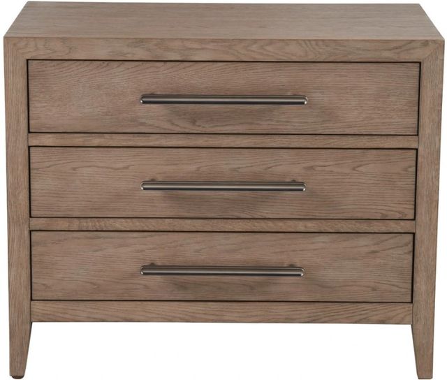 Universal Explore Home™ New Modern Gray Oak Cove Drawer Nightstand-2