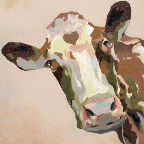 Classy Art Peering Cow by Patricia Pinto Wall Art-1