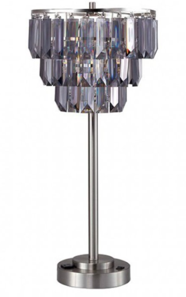 Furniture of America® Meg Black/Chrome Table Lamp