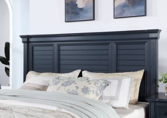 Furniture of America® Manzanillo Slate Blue Queen Panel Bed-1