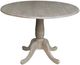 John Thomas Furniture® Dining Essentials Taupe Gray Table Top with Taupe Gray Traditional Pedestal Base-0